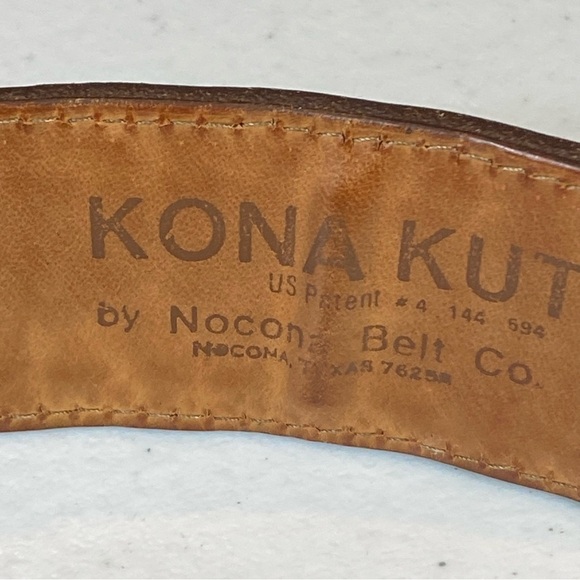 KONA KUT by Nocona Custom Vintage Tooled Western Belt JOHN - Picture 6 of 8